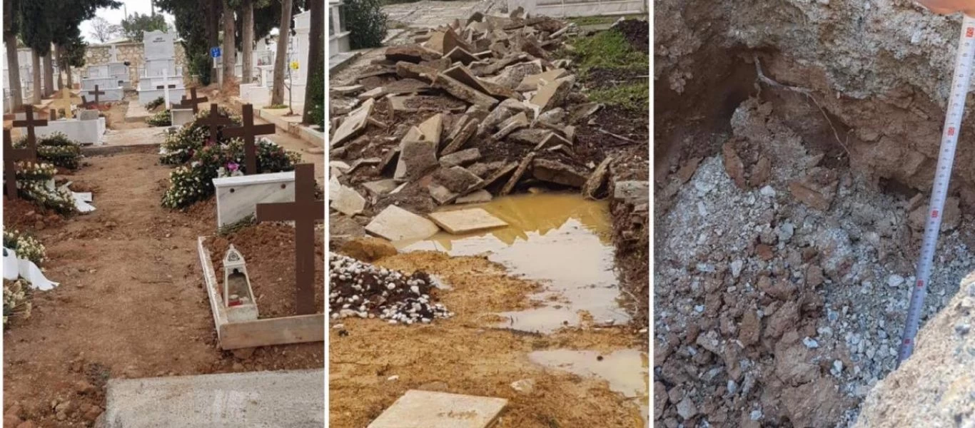 Εικόνες ντροπής στα Β΄ Κοιμητήρια της Αλεξανδρούπολης - Θάβουν τους νεκρούς στους 60 πόντους